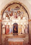 PERUGINO, Pietro Trinity and Six Saints oil on canvas